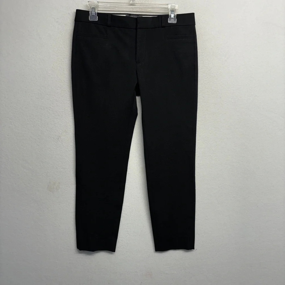 Banana Republic Sloan Fit Pants Viscose Blend Black 4